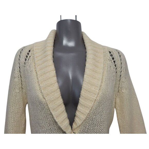 Vintage GAP Belted Shawl Collar Cardigan Knit Sweater - Picture 4 of 10